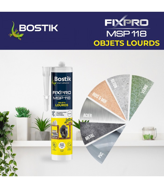 Bostik mastic Fixpro MSP 118 - fixation objets lourds 290 ml