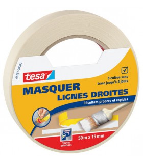 Adhésif de masquage lignes droites - 50m