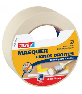 Adhésif de masquage lignes droites - 50m