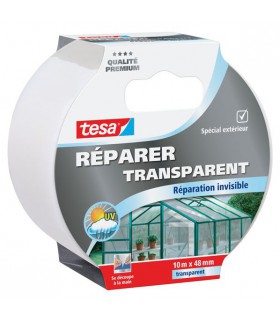 Adhésif plastifié de réparation transparent 10m x 48mm