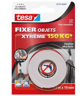 Adhésif double-face fixation ultra-forte 150kg 1,5m x 19mm