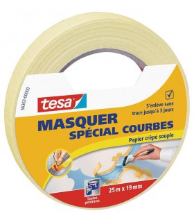 Adhésif de masquage spécial courbes 25m x 19mm