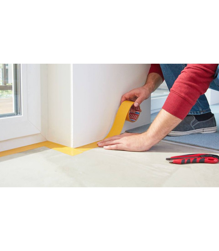 Adhésif fixation extra-forte double-face pour sols irréguliers 10m x 50mm