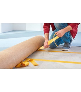 Adhésif fixation extra-forte double-face pour sols irréguliers 10m x 50mm