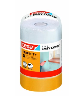 Tesa Easy Cover 2 en 1 Perfect+ 33m x 55cm masquage peinture