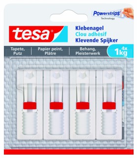 Clou adhésif réglable Tesa 1 kg pour plâtre et papier peint