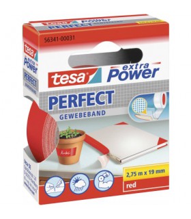 Ruban de réparation Tesa Extra Power rouge 2,75m x 19mm