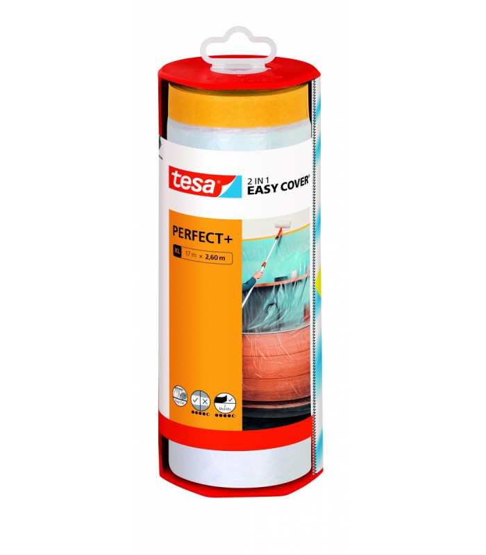 Tesa Masker Easy Cover Premium 2 en 1 Perfect+ 33m x 1,4m