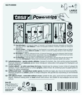 Crochets L auto adhésifs rectangulaires