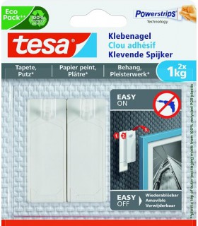 Clou adhésif papier peint et plâtre Lot de 2