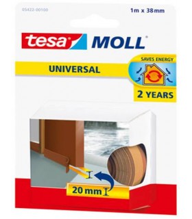 Bande isolante calfeutrage bas de porte 1m x 38 mm TESA