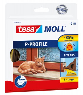 Joint en caoutchouc marron pour porte et fenêtre 6m x 9mm x 5mm - TESA