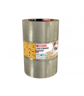 Rouleaux Adhésif - Geko - Havane - Transparent - Lot de 3 - 55mm X 60m