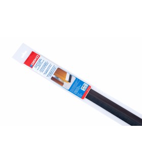 BAS DE PORTE ADHESIF ALUMUNIUM MARRON BROSSE 100CM