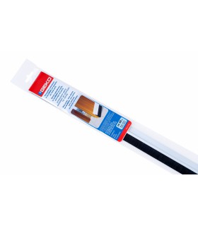 BAS DE PORTE ADHEDIF ALUMINIUM BROSSE BLANC 100CM