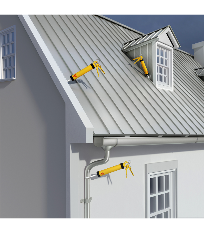 Sikaseal 189 mastic toitures et gouttières gris 310 ml