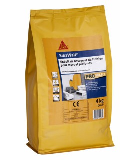 Sikawall Lissage Enduit de Finition poudre 4kg Blanc