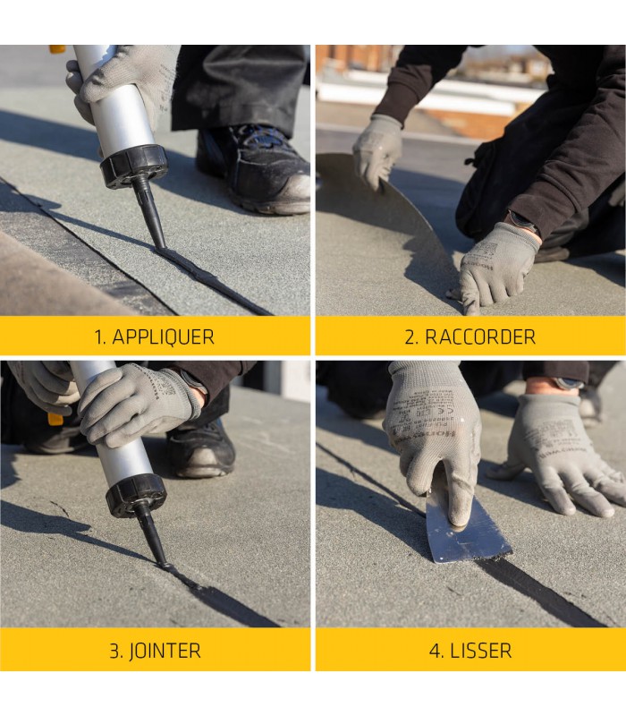 Mastic Colle Sikaseal 164 Bitume Noir