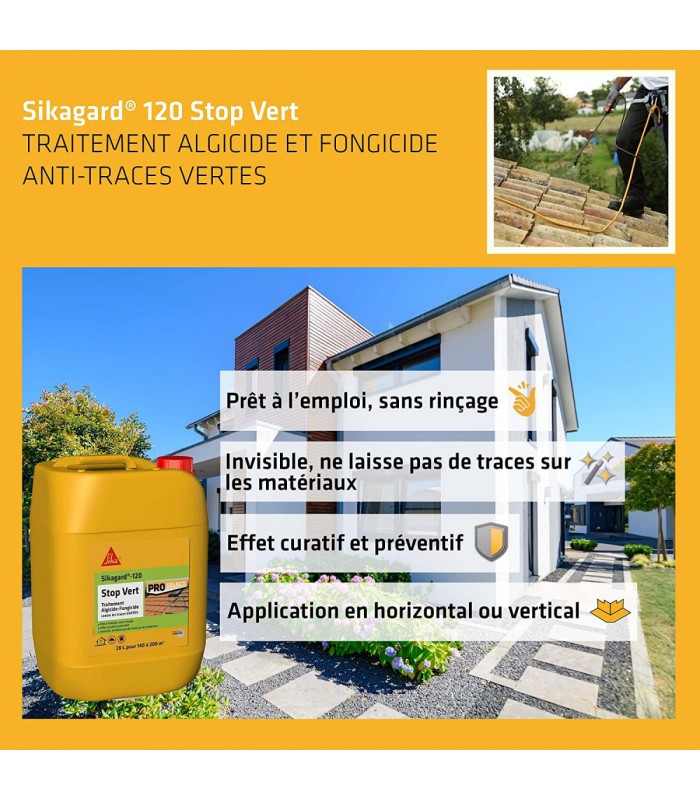 Sikagard 120 - Stop Vert Traitement algicide et fongicide