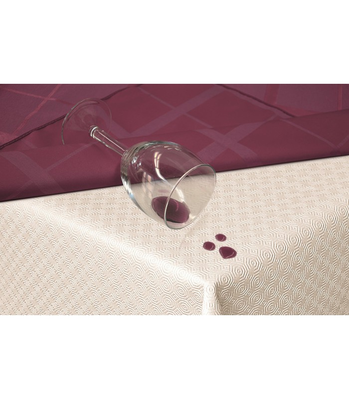 Protège table imperméable blanc 140x140cm PVC
