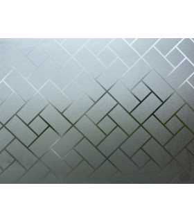 Novotex Film Vitrostatique pour Vitrage Chevron - Motif Gaufré – 45cm x 2m