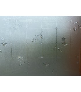 Novotex Film Vitrostatique pour Vitrage Mosaïc - Motif Gaufré – 45cm x 2m