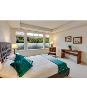 Novotex Film Vitrostatique pour Vitrage Chevron - Motif Gaufré – 45cm x 2m