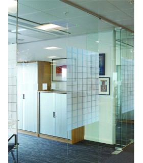 Novotex Film Vitrostatique pour Vitrage Carré - Motif Gaufré Imprimé – 45cm x 2m