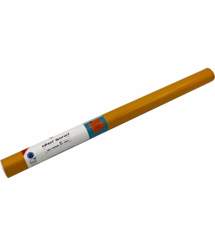 Adhésif Uni Jaune Soleil Brillant 45cm x 2m