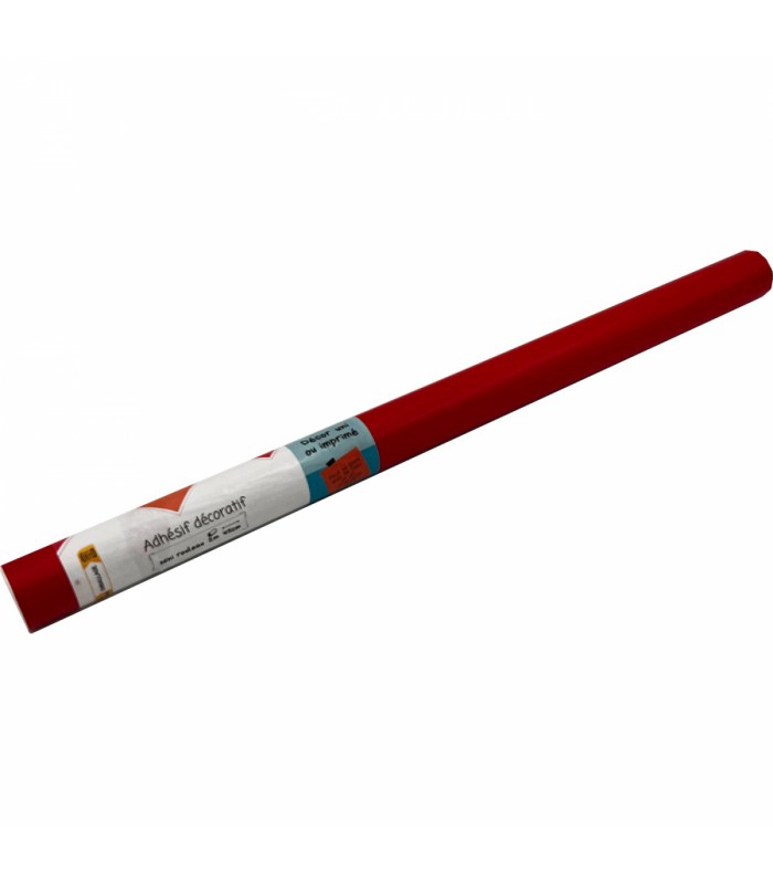 Adhésif Uni Rouge Mat 45cm x 2m