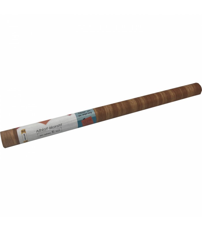 Adhésif Effet Bois Teck Clair 45cm x 2m