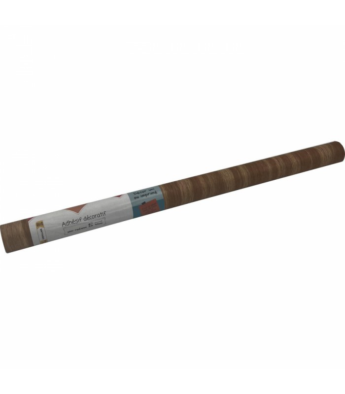 Adhésif Effet Bois Teck Massif 45cm x 2m