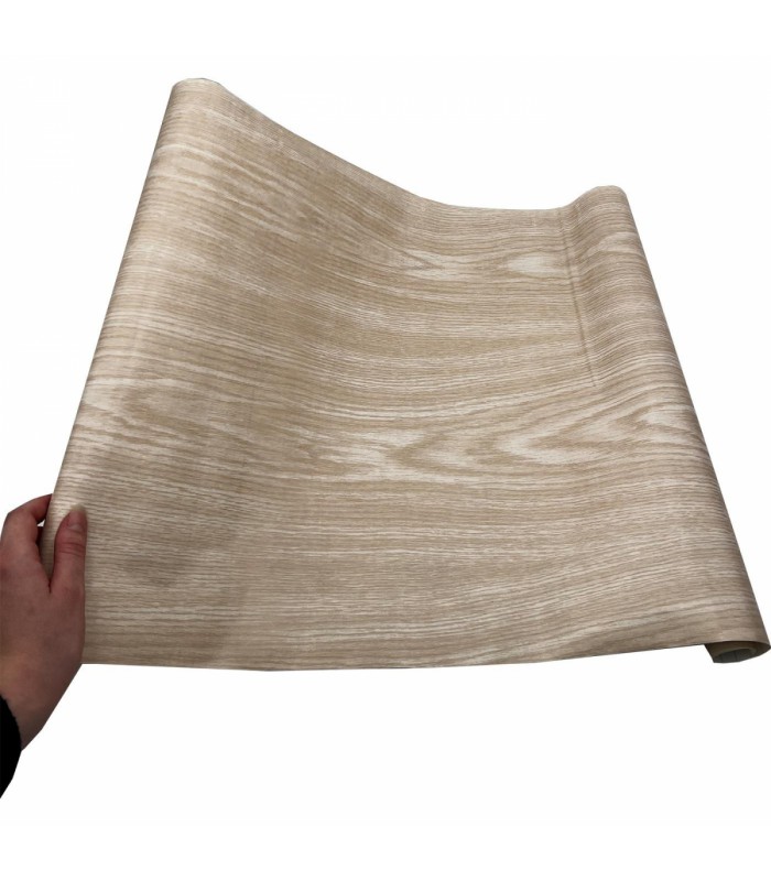 Adhésif Effet Bois Cendre Blanc 45cm x 2m