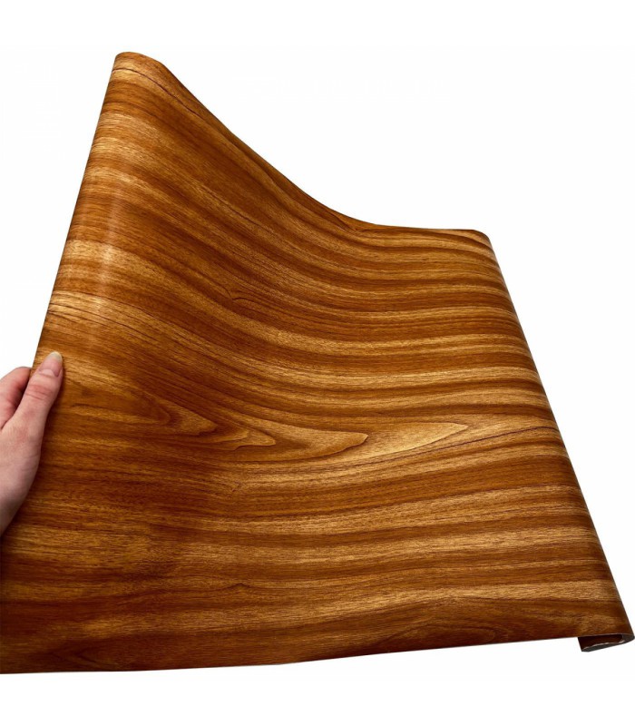 Adhésif Effet Bois Teck Clair 45cm x 2m