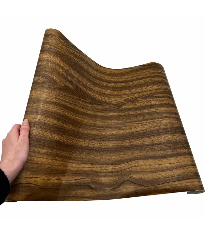 Adhésif Effet Bois Teck Massif 45cm x 2m