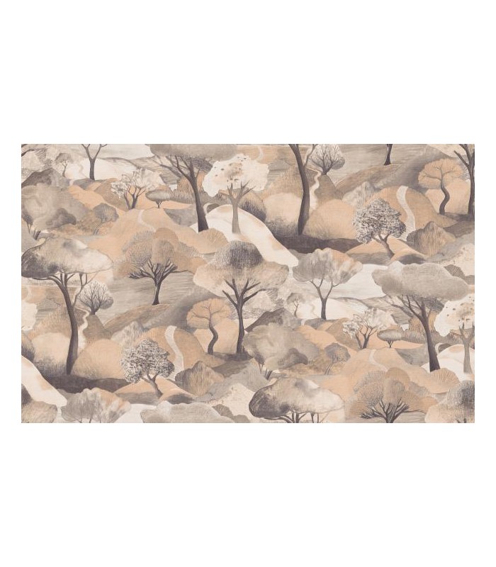 PAPIER PEINT INTISSE GR VIEW BRUN BEIGE - GENTLE - 10 X 1,06M