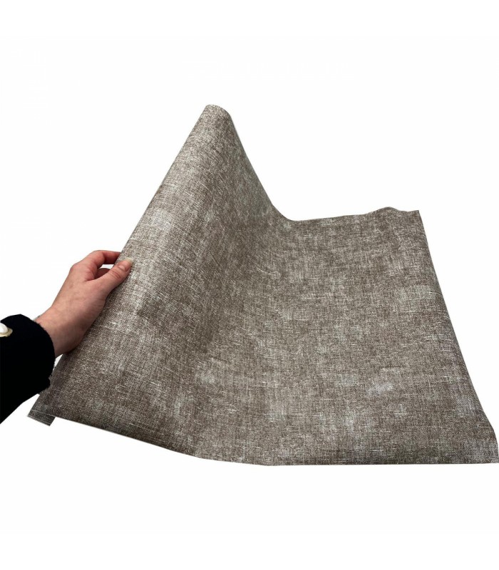 Adhésif Imprimé Lin Beige 45cm x 2m