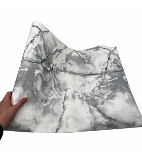 Adhésif Imprimé Marbre Gris 45cm x 2m