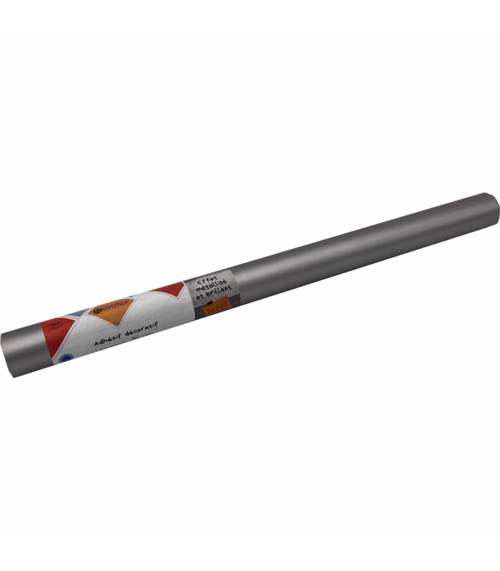 Adhésif Effet Métallisé Acier Alu 45cm x 1,5m