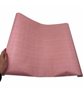 Adhésif Imprimé Vichy Rouge 45cm x 2m