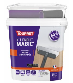 Toupret Kit enduit Magic'Murs Dégradés en pâte allégé 12KG