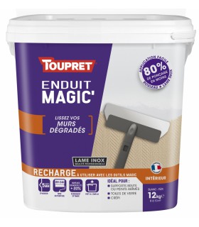 Toupret Recharge enduit Magic'Murs dégradés en pâte allégé 12KG