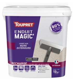 Toupret Recharge enduit Magic'Extérieur pâte en pot de 12KG
