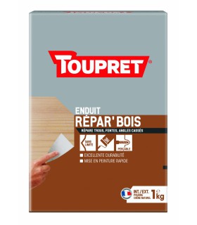 Toupret Enduit Repar'Bois en poudre 2 en 1 boite de 1 KG