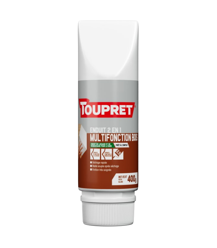 Enduit Bois Intérieur et Extérieure - Toupret - 2 en 1 - 400G