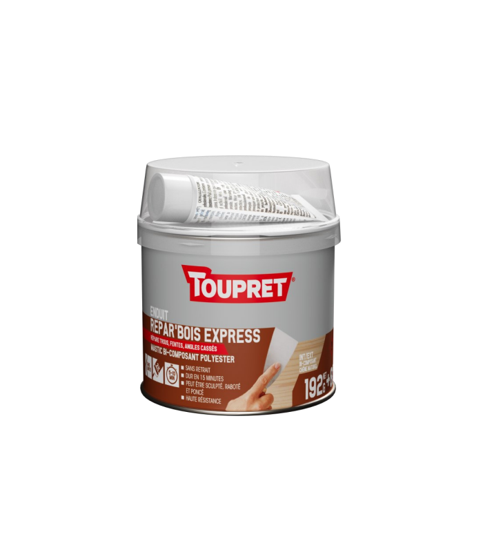 Mastic réparation - TOUPRET ENDUIT REPAR’BOIS EXPRESS 200G INT/EXT