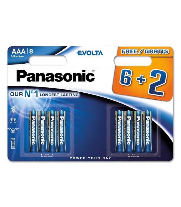 Piles LR03 AAA Evolta 6+2 gratuites