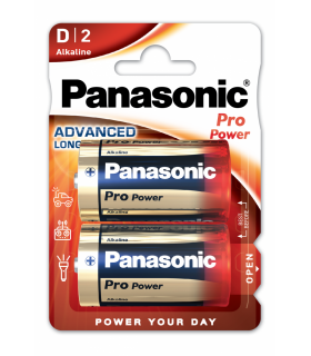 2 Piles LR20 D Panasonic Pro Power 1,5 V
