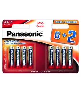 Piles AA LR06 Panasonic Pro Power 6+2 gratuites