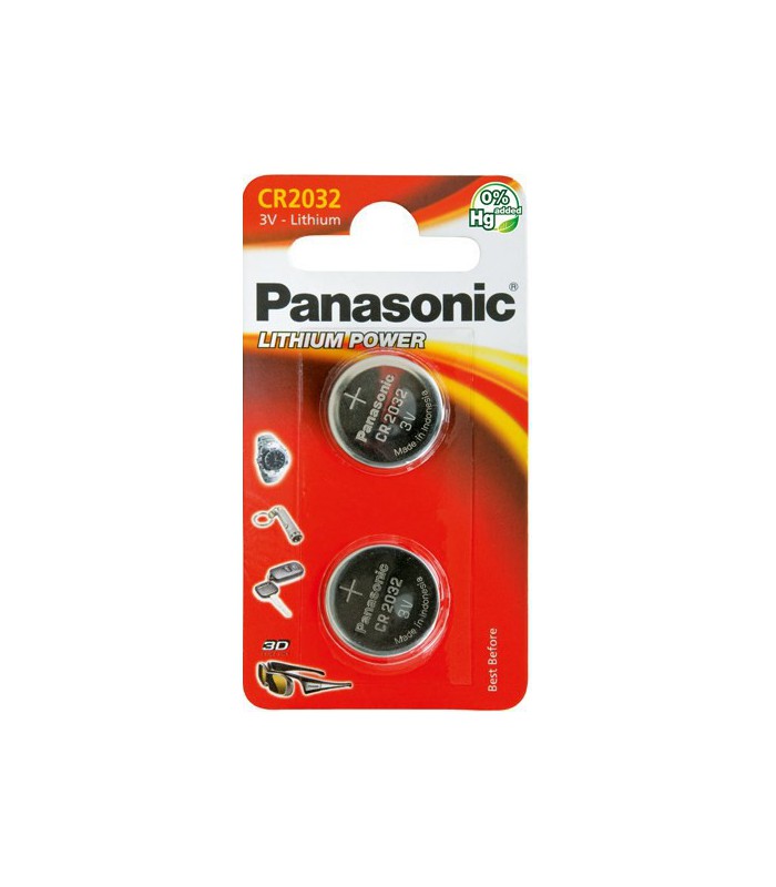 2 Piles bouton CR2032